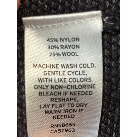 Nordstrom Men's Size 2X Navy Blue Wool Blend Lightweight Long Sleeve Sweater - Picture 3 of 7